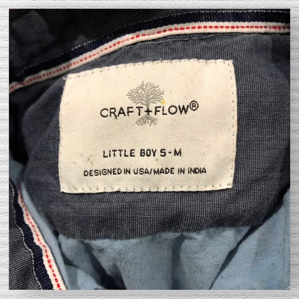 Craft + Flow Short Sleeve Collared Button Down